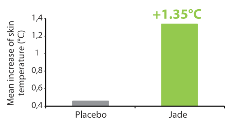 Analiza wzrostu temperatury pod wpływem kryształów jadeitu.